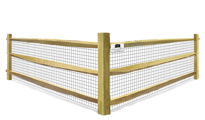 Split Rail with Wire Mesh Wood Fence Contractor in Cincinnati