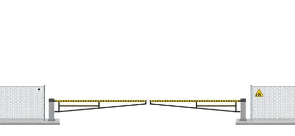 Automated Barrier Lift gate in closed position