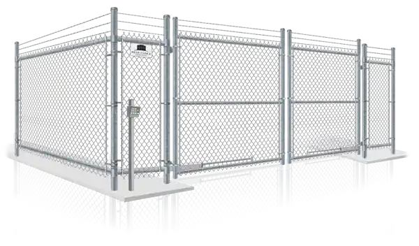 Chain link double swing automated gate