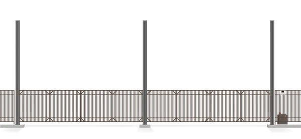Automated Metal Vertical gate  Lift in closed position