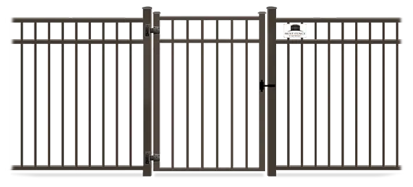 Metal single walk gate - closed position