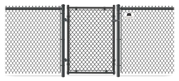 Chain Link gate in closed position