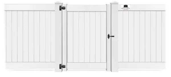 Vinyl gate in closed position