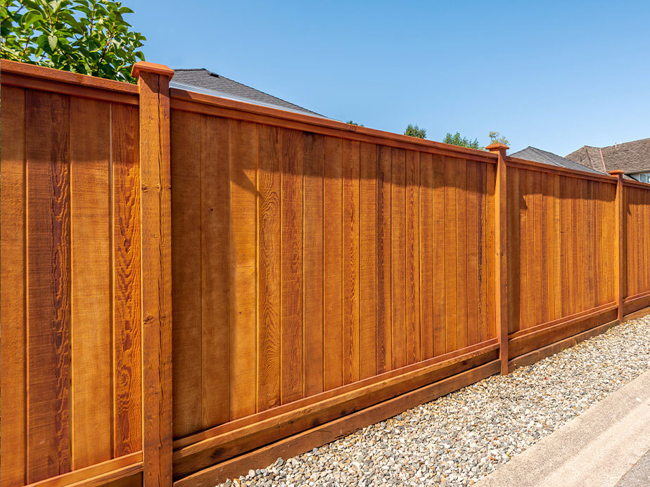 Maineville OH cap and trim style wood fence
